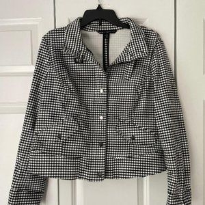 WHBM Gingham Military Jacket